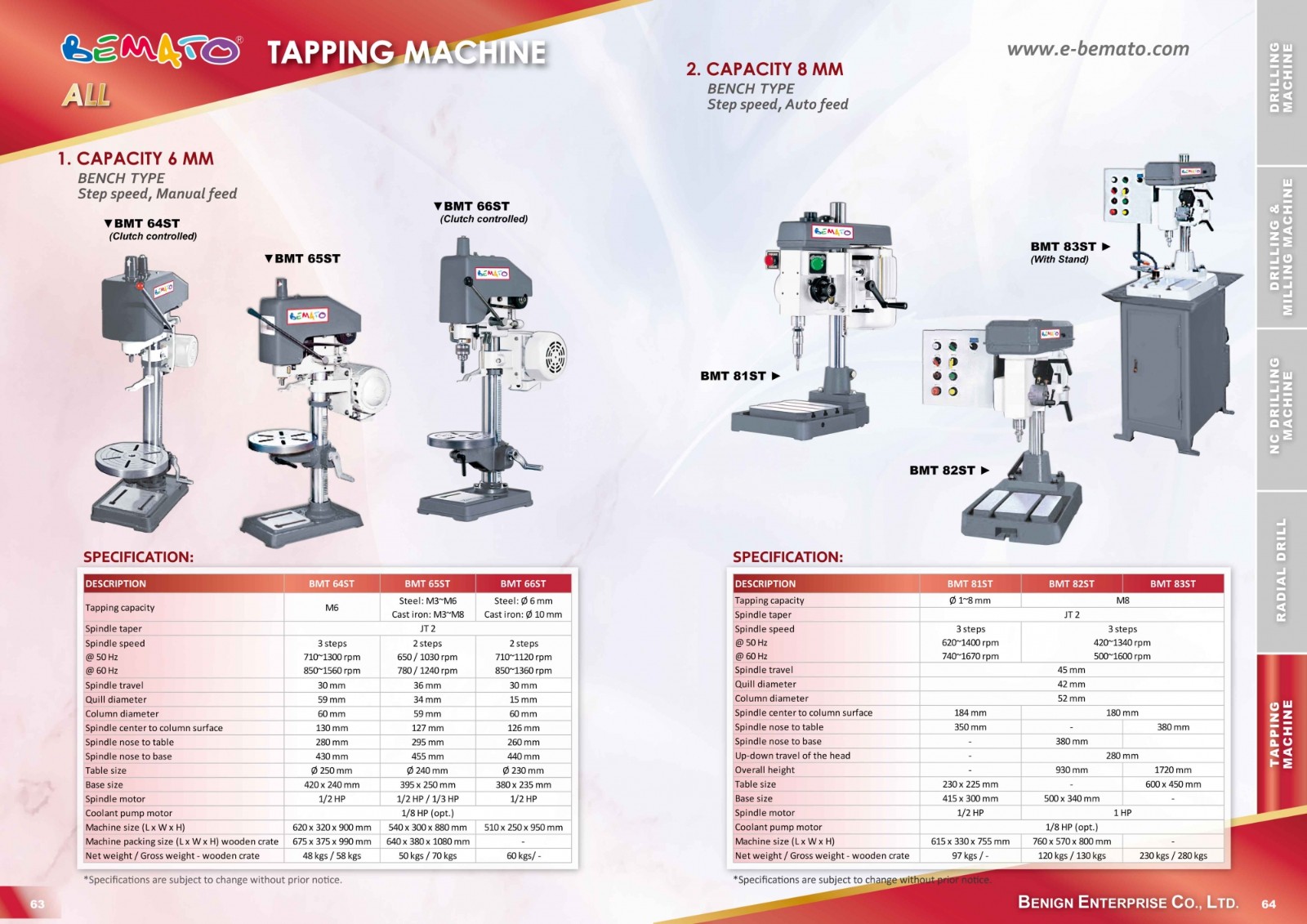 2018 BEMATO Drilling Machine Catalogue