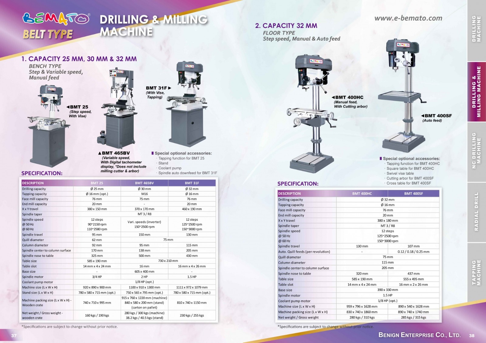2018 BEMATO Drilling Machine Catalogue