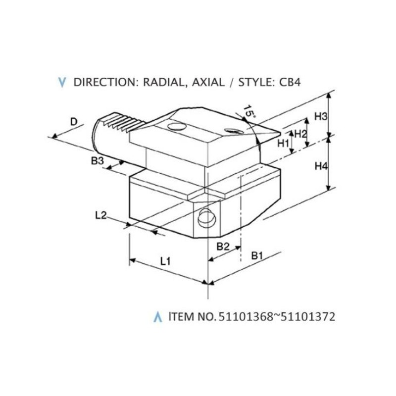 حوامل ثابتة مشتركة DIN 69880 (النمط: CB4)