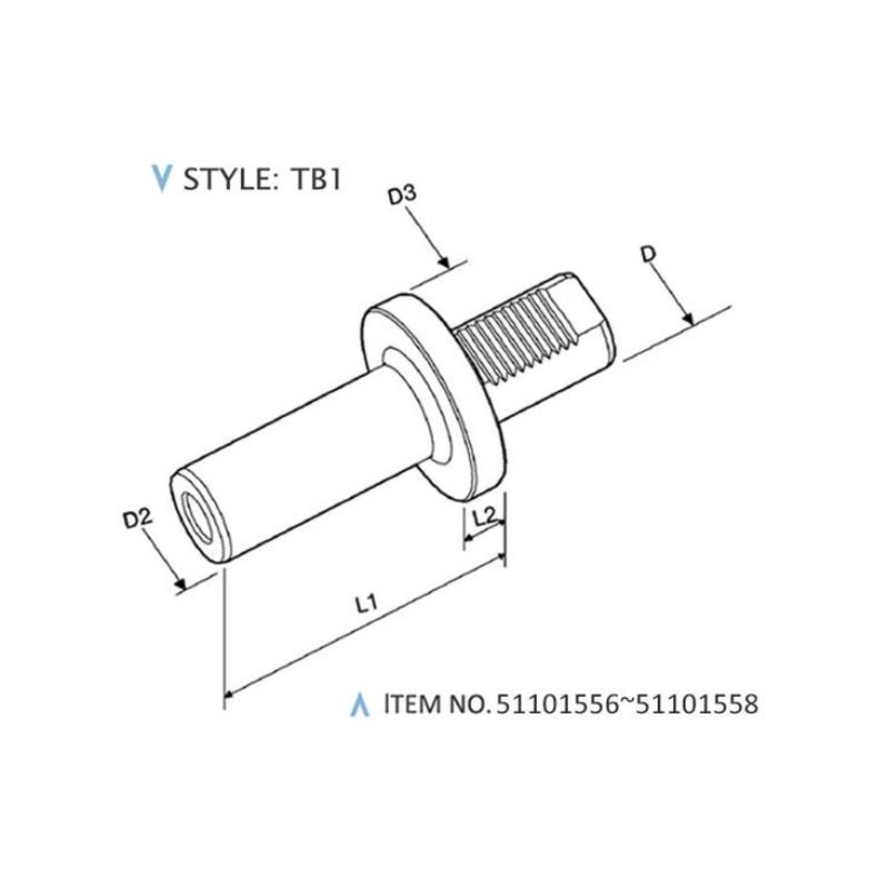 DIN 69880 مماسك الاختبار (النمط: TB1)