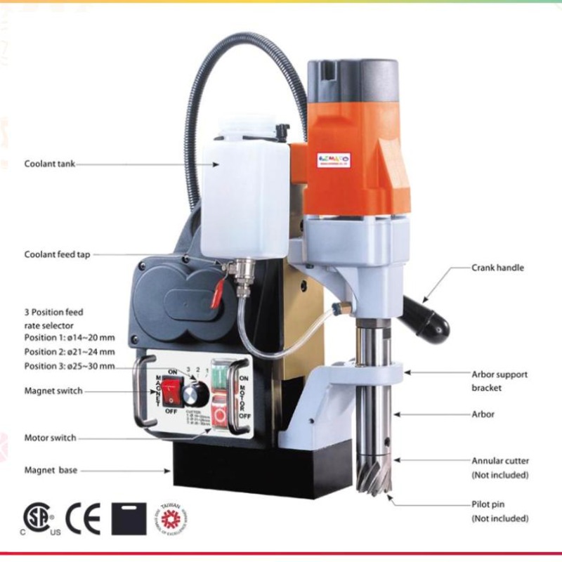 HALBAUTOMATISCHE MAGNETBOHRMASCHINE MIT VORSCHUB