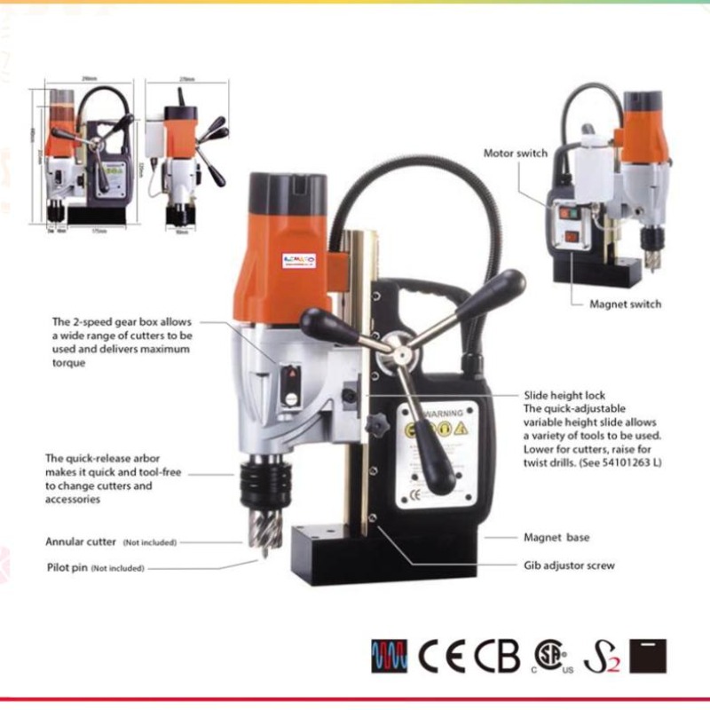 Magnetbohrmaschine mit 2 Geschwindigkeiten