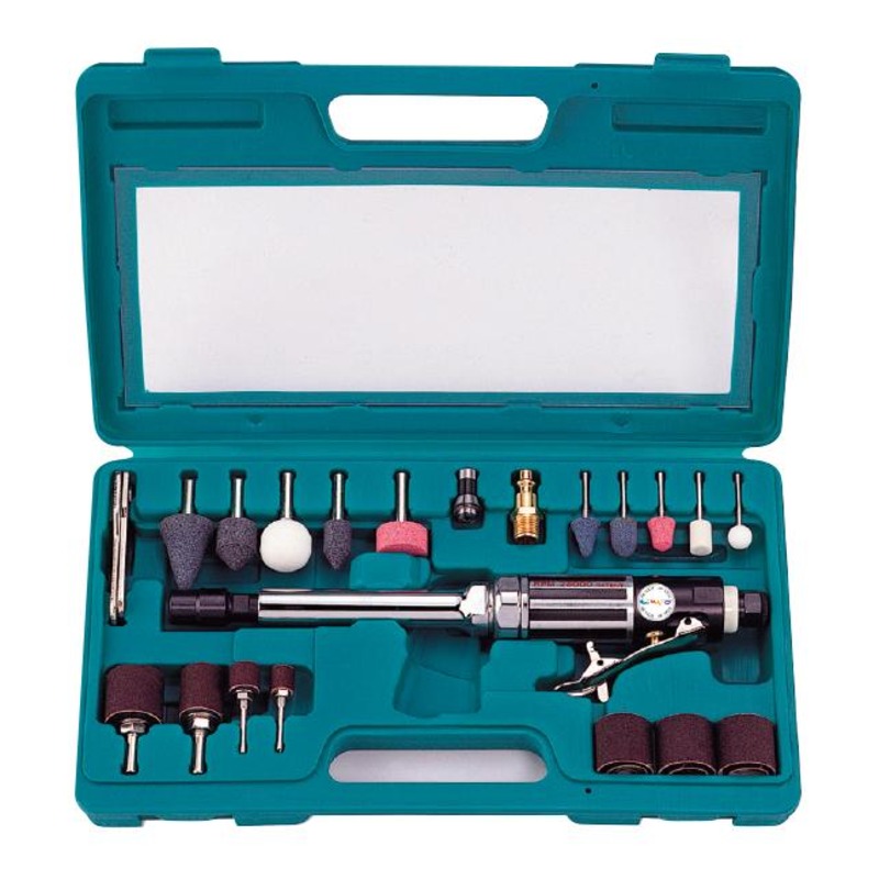 Kit de retificadora pneumática com extensão de 5 polegadas (36 peças)