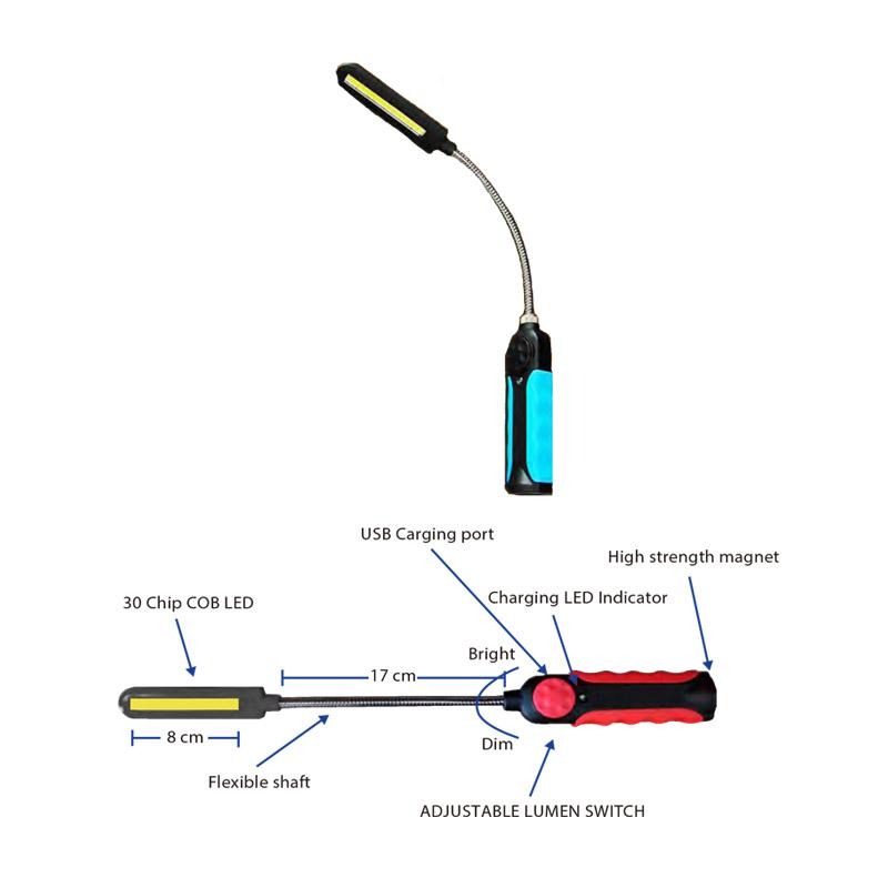 Đèn làm việc LED sạc điện 8W