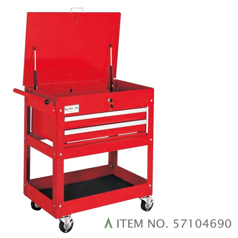 Xe đẩy dịch vụ 2 ngăn kéo với ray trượt bi