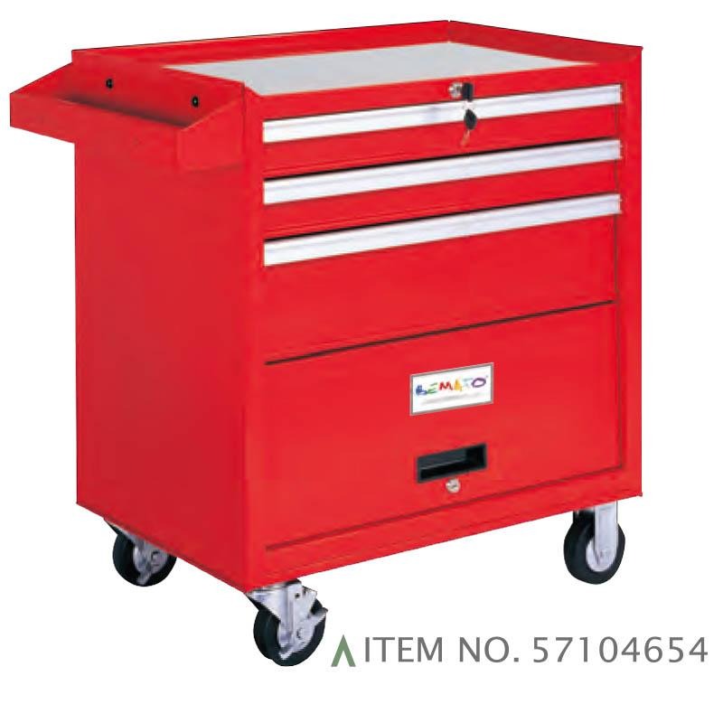 Xe đẩy 3 ngăn kéo với ngăn chứa đồ lớn, ray trượt bi.