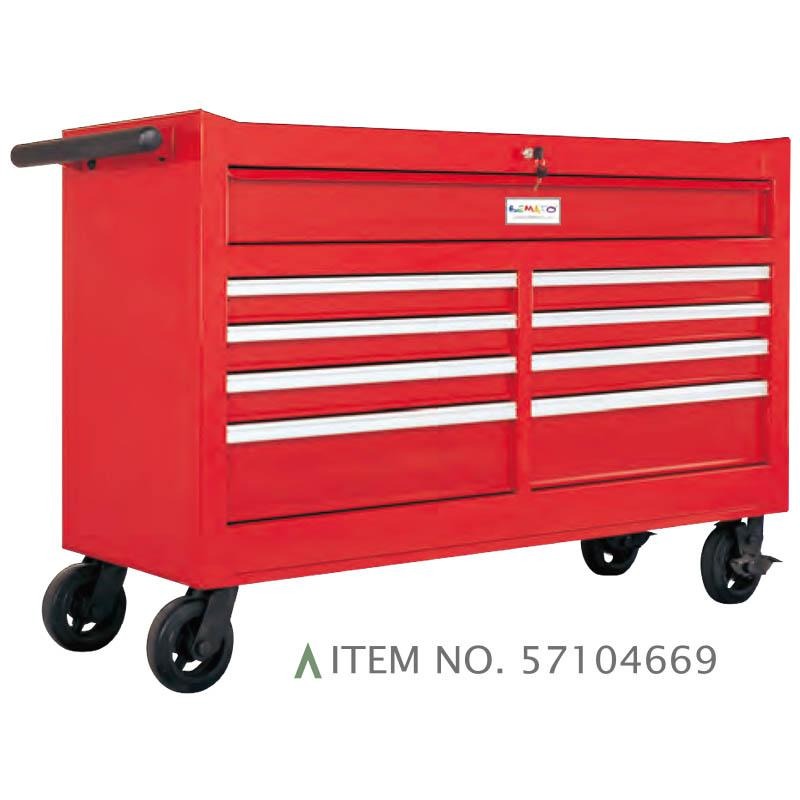 Giá để đồ 9 ngăn kéo dạng xe đẩy, có hệ thống đóng kệ hoàn toàn bằng bi.