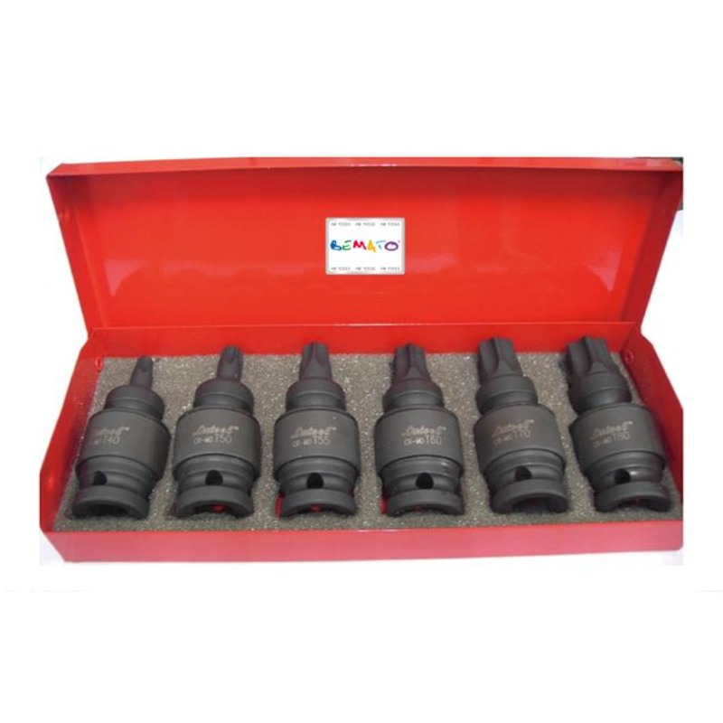ZESTAW 7 SZTUK 1/2” DR. UNIVERSAL JOINT ZEWNĘTRZNYCH WIERTŁ GWIAZDKOWYCH UDAROWYCH