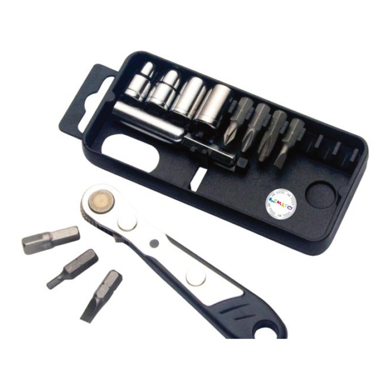 Jogo de ferramentas de bolso com soquete e bits