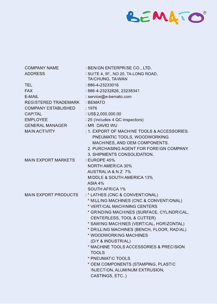 1. MACHINE TOOLS ACCESSORIES INDEX